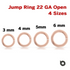 Rose Gold Filled Open Jump Ring, 4 Sizes (RG/JR20O)